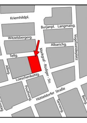 Plan Lageplan Markgraf Rüdiger-Str. © VWA Immobilienverwaltung Plan Lageplan Markgraf Rüdiger-Str. © VWA Immobilienverwaltung